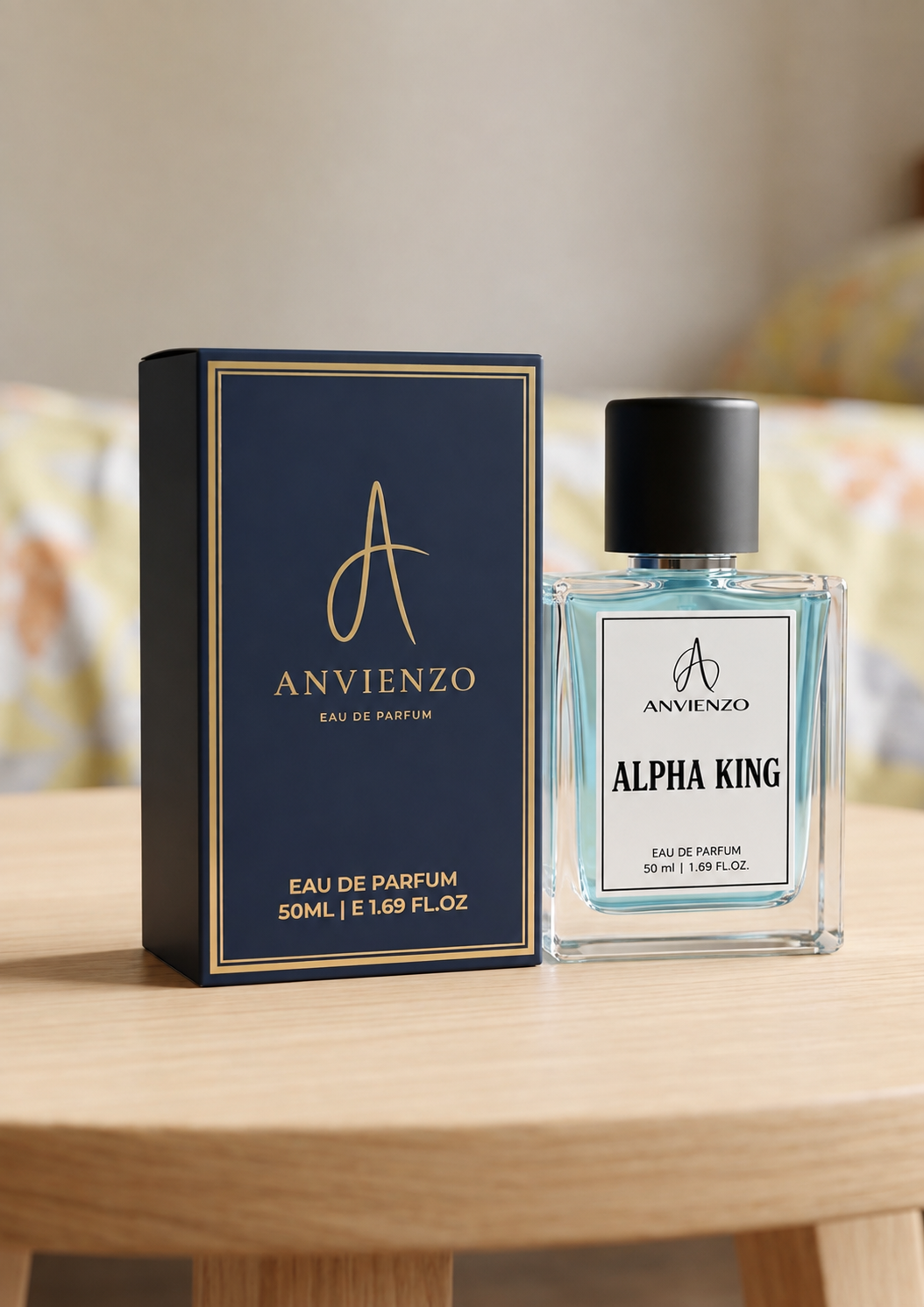 Anvienzo Alpha King Eau de Parfum 50ml perfume bottle with packaging